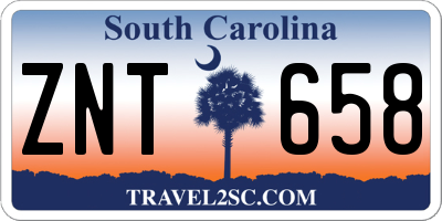 SC license plate ZNT658