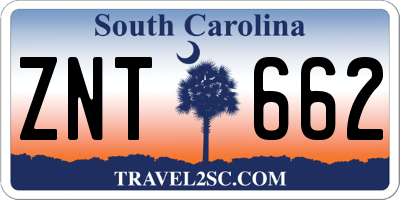 SC license plate ZNT662