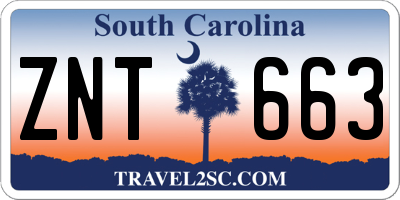 SC license plate ZNT663