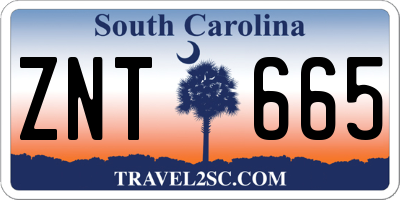 SC license plate ZNT665