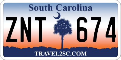 SC license plate ZNT674