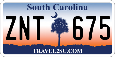 SC license plate ZNT675