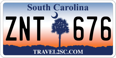 SC license plate ZNT676