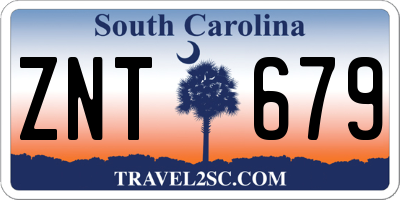 SC license plate ZNT679