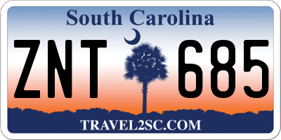 SC license plate ZNT685