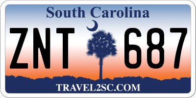 SC license plate ZNT687