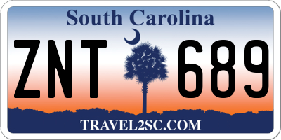 SC license plate ZNT689