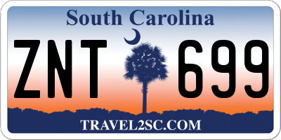 SC license plate ZNT699