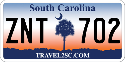 SC license plate ZNT702