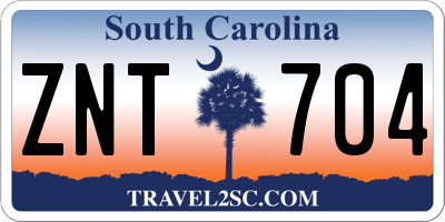 SC license plate ZNT704