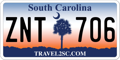 SC license plate ZNT706