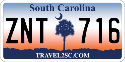 SC license plate ZNT716