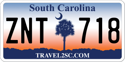 SC license plate ZNT718