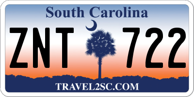 SC license plate ZNT722