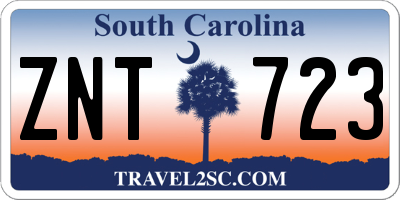 SC license plate ZNT723