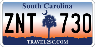SC license plate ZNT730