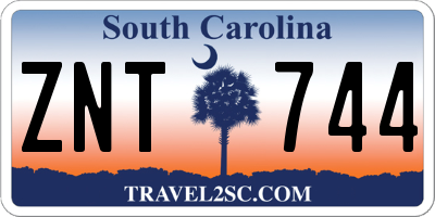 SC license plate ZNT744
