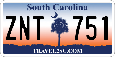 SC license plate ZNT751