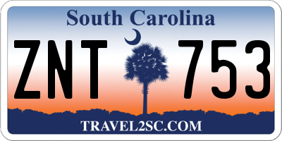SC license plate ZNT753