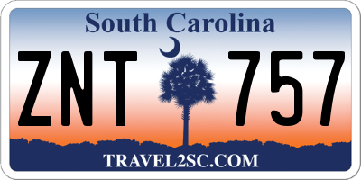 SC license plate ZNT757