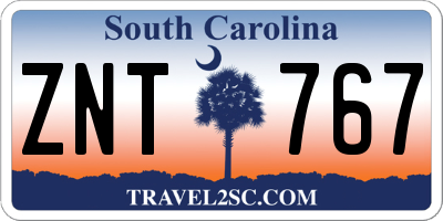 SC license plate ZNT767