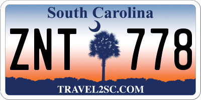 SC license plate ZNT778