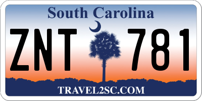 SC license plate ZNT781