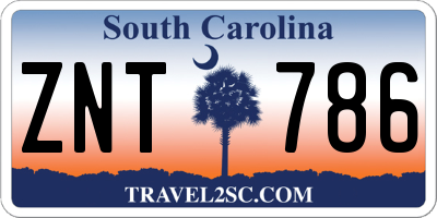 SC license plate ZNT786