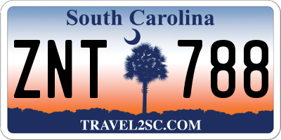 SC license plate ZNT788