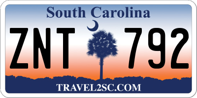 SC license plate ZNT792