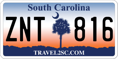 SC license plate ZNT816
