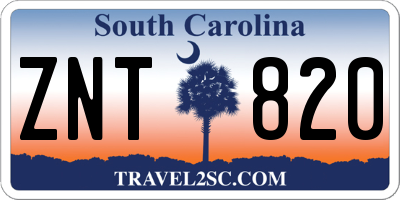 SC license plate ZNT820