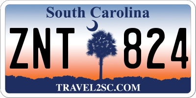 SC license plate ZNT824