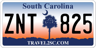 SC license plate ZNT825
