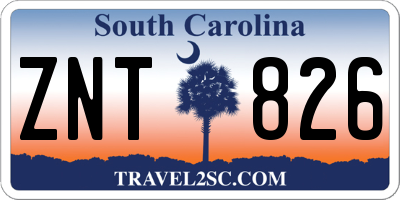 SC license plate ZNT826