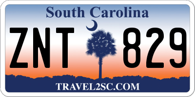 SC license plate ZNT829
