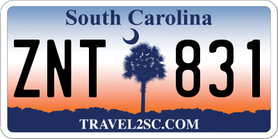 SC license plate ZNT831