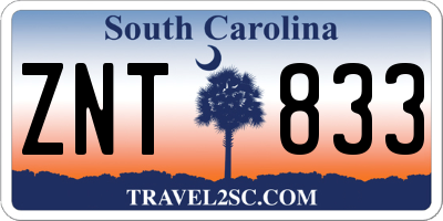 SC license plate ZNT833