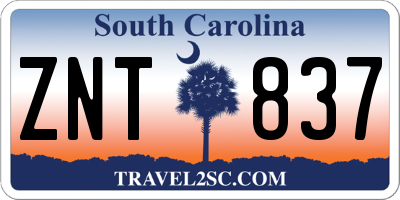 SC license plate ZNT837