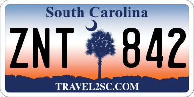 SC license plate ZNT842