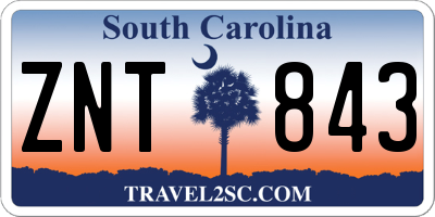 SC license plate ZNT843