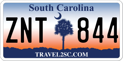 SC license plate ZNT844