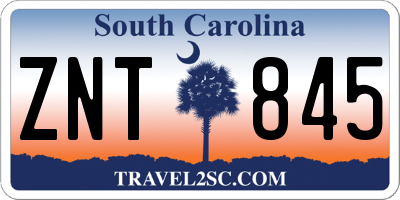 SC license plate ZNT845