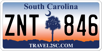 SC license plate ZNT846