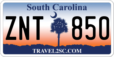 SC license plate ZNT850