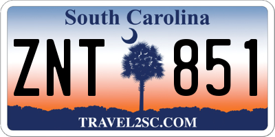 SC license plate ZNT851