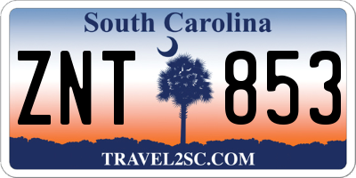 SC license plate ZNT853
