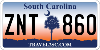 SC license plate ZNT860