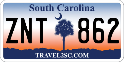 SC license plate ZNT862