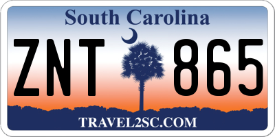 SC license plate ZNT865